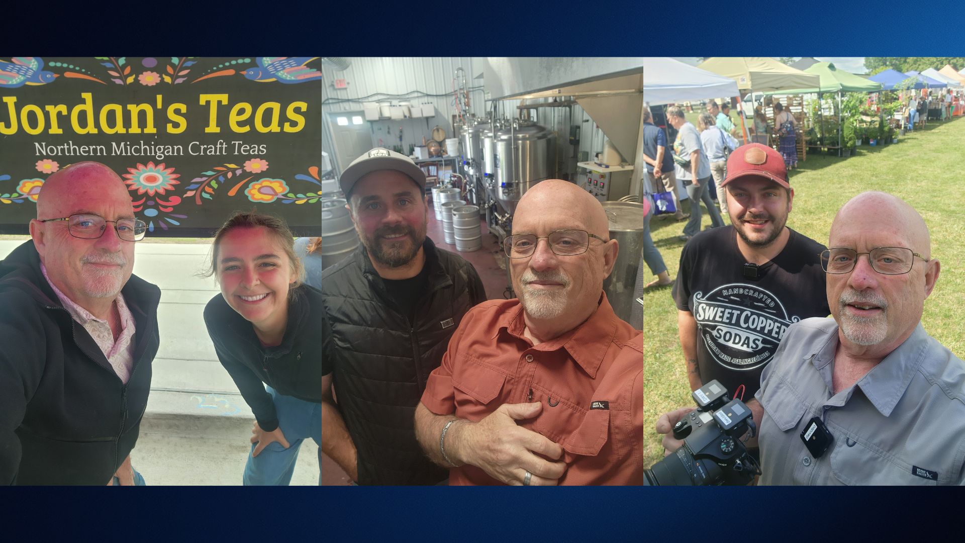 Duane Weed meeting Michigan makers, producers, and business owners on location