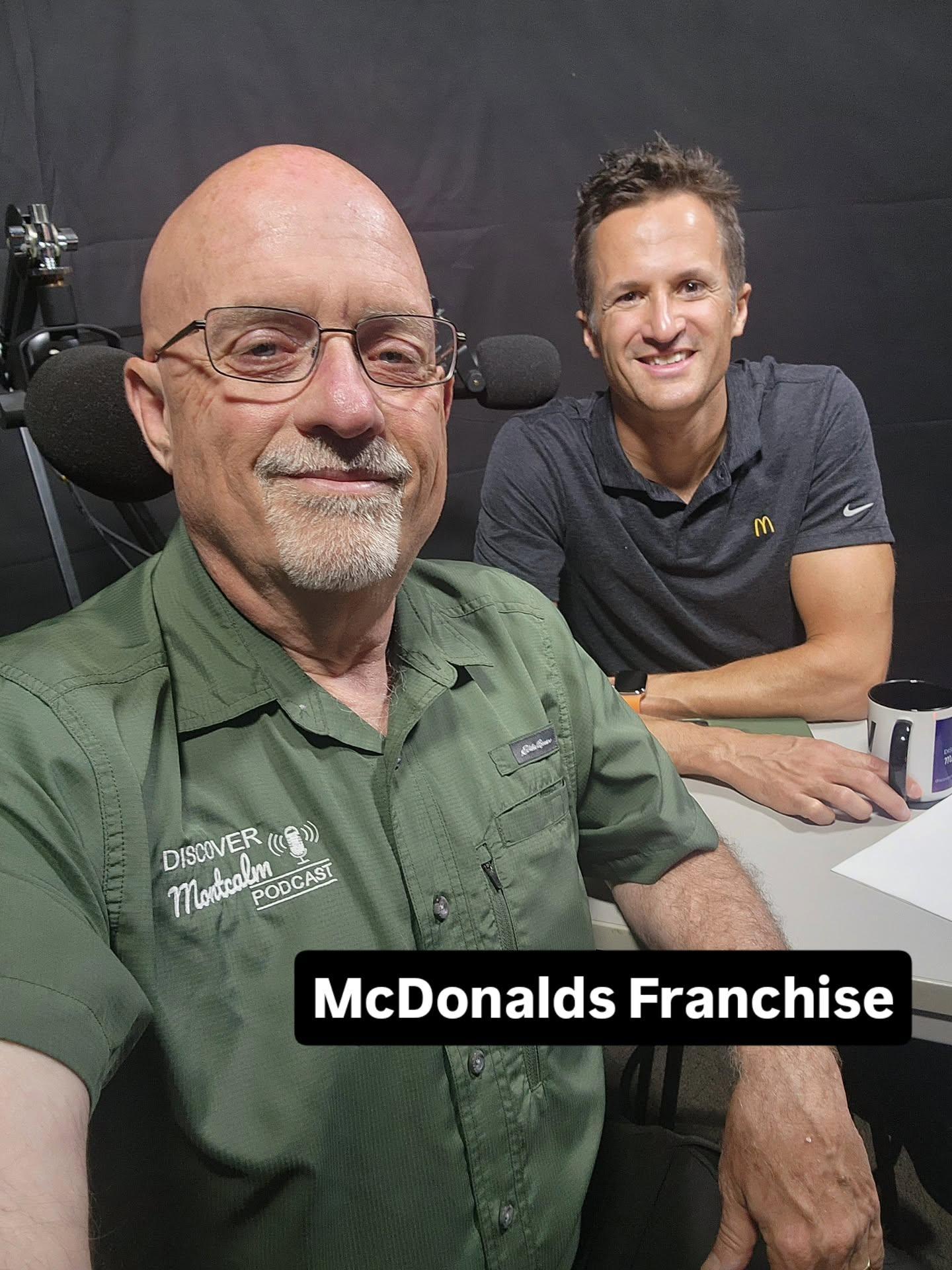 Duane Weed interviewing a McDonald’s franchise representative