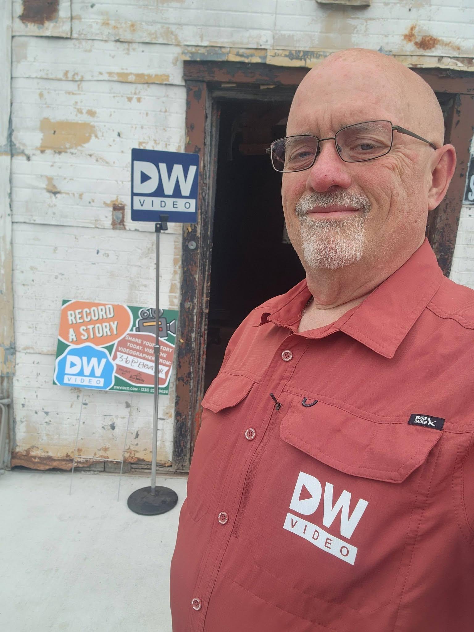 Duane Weed outside the DW Video studio in Michigan