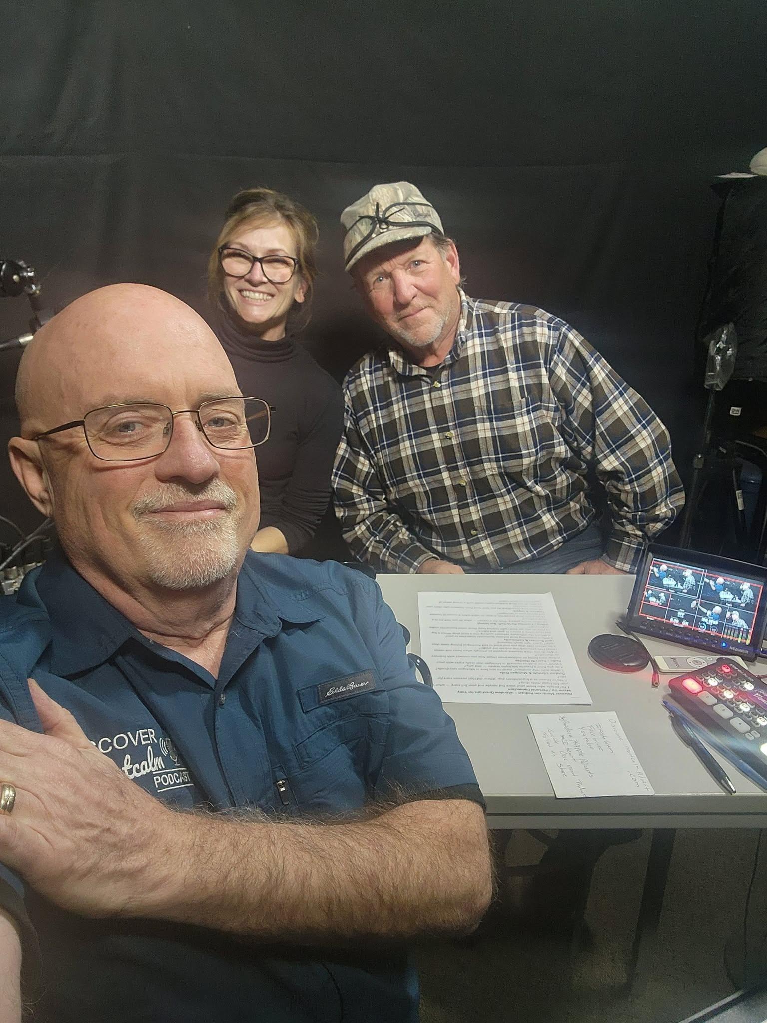 Duane Weed with Tony Gates and a guest in the recording studio